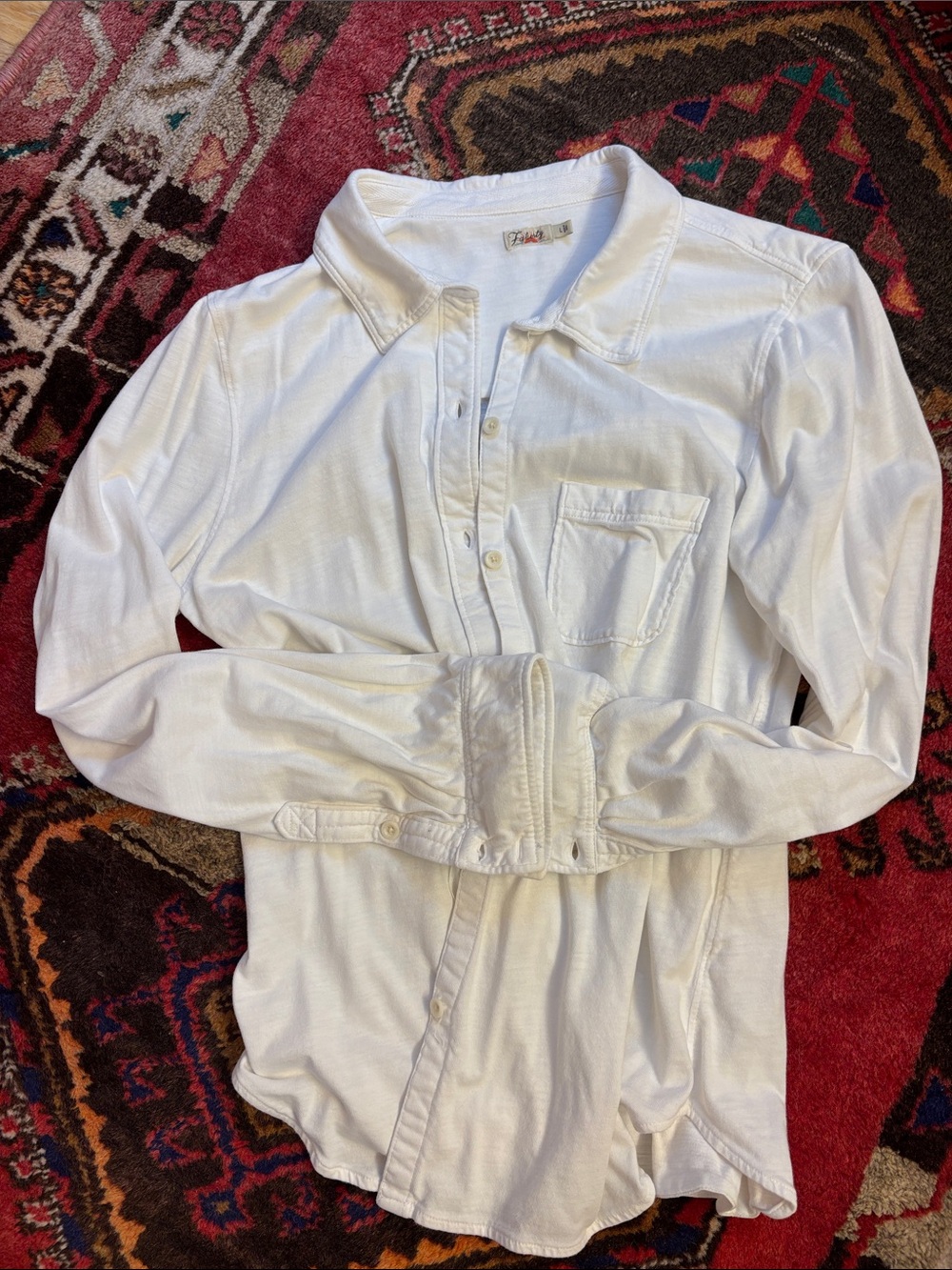 Soft organic cotton button down Faherty